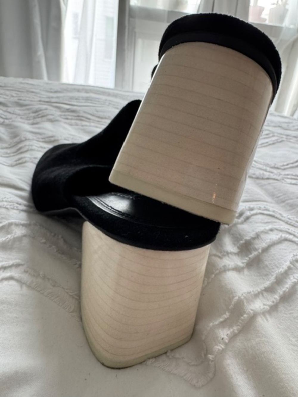 MERCEDES CASTILLO SUEDE MULES - Black - Size 7.5 - Picture 10 of 11